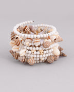 VOJ Women Silver Tone White Artificial Beads Bracelet - Distacart