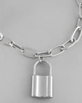 VOJ Mens Silver Plated Lock Bracelet - Distacart
