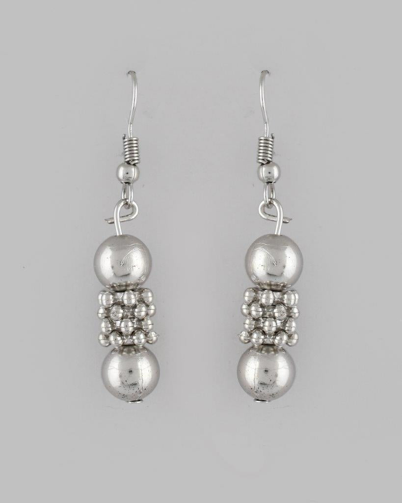 VOJ Women Oxidised Silver-Plated Peacock Jewellery Set