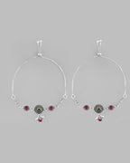 VOJ Pack of 2 Silver Plated Peacock Anklets - Distacart