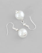 VOJ Silver Plated Pearls and AD-Studded Necklace & Earrings
