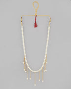 VOJ Gold-Polished Pearl Beads Necklace