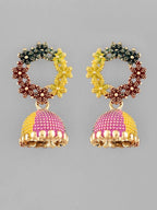 VOJ Multi Color Contemporary Jhumka Earrings - Distacart