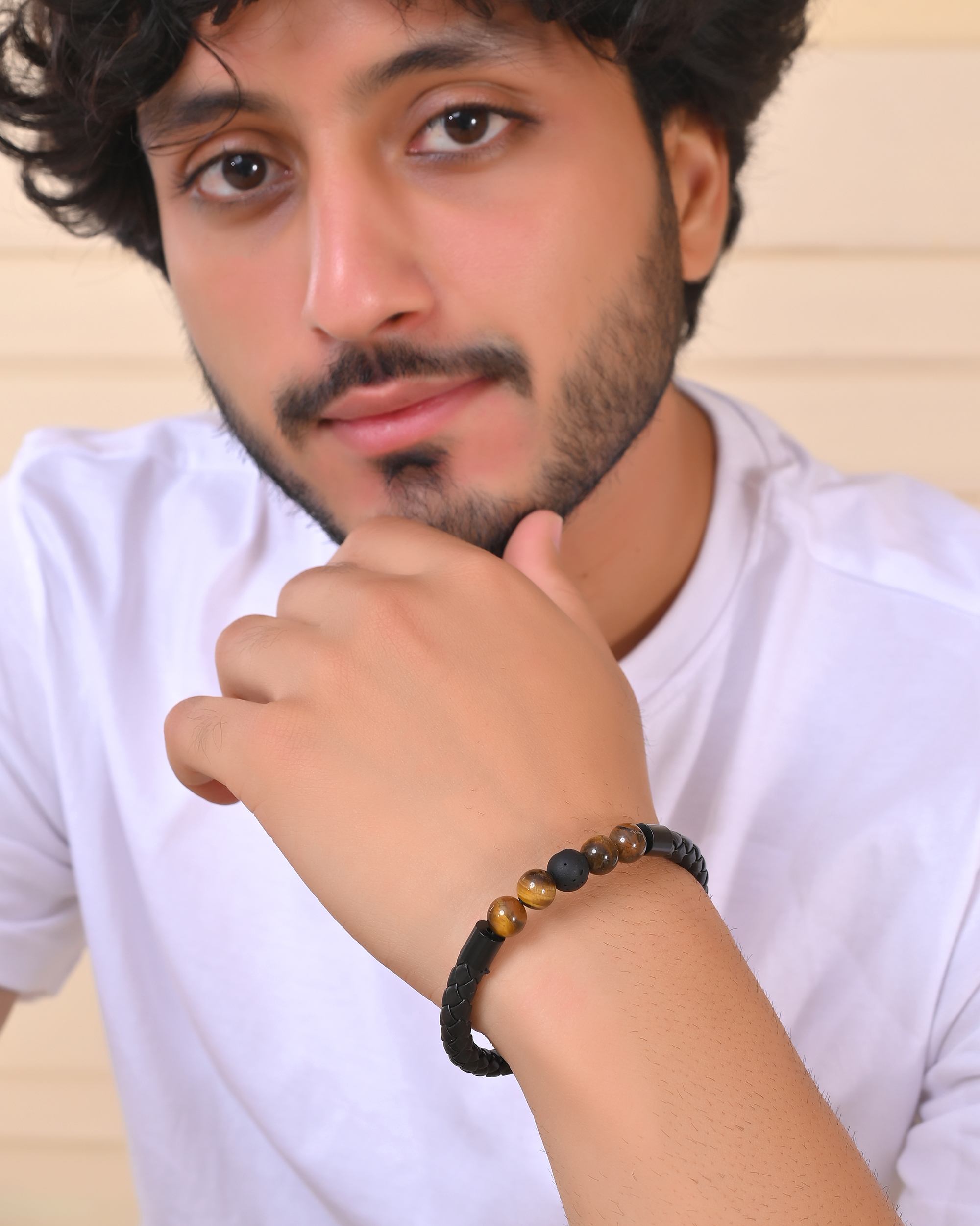 VOJ Men Leather Cuff Bracelet - Distacart