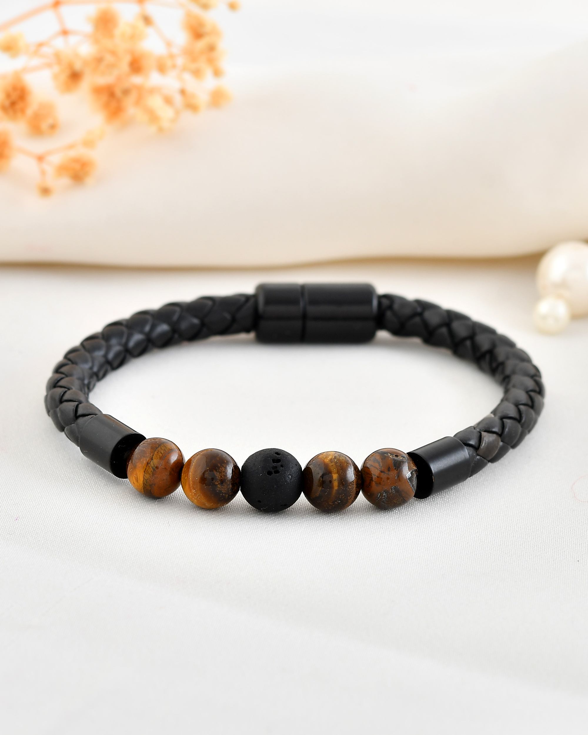 VOJ Men Leather Cuff Bracelet - Distacart