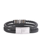 VOJ Men Leather Multistrand Bracelet - Distacart