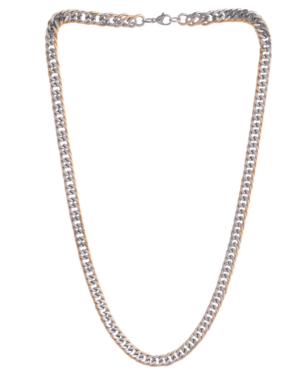 VOJ Men Dual-Plated Stainless Steel Linked Fashionable Chain - Distacart