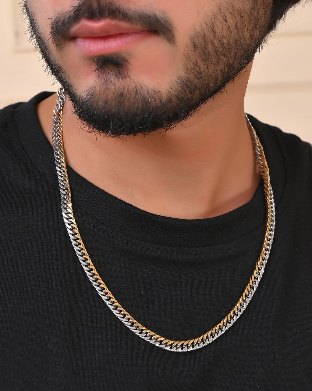 VOJ Men Dual-Plated Stainless Steel Fashionable Chain - Distacart