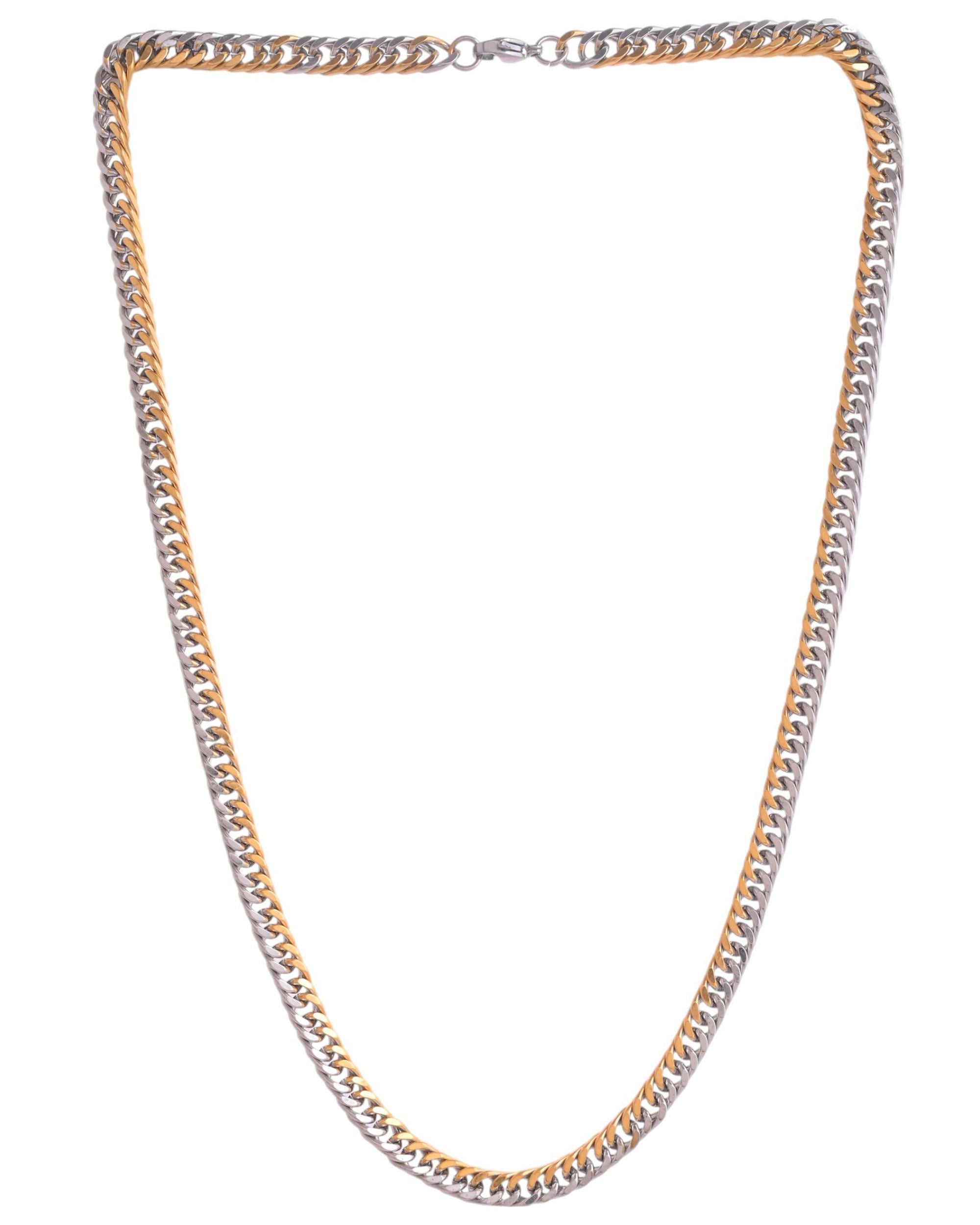 VOJ Men Dual-Plated Stainless Steel Fashionable Chain - Distacart