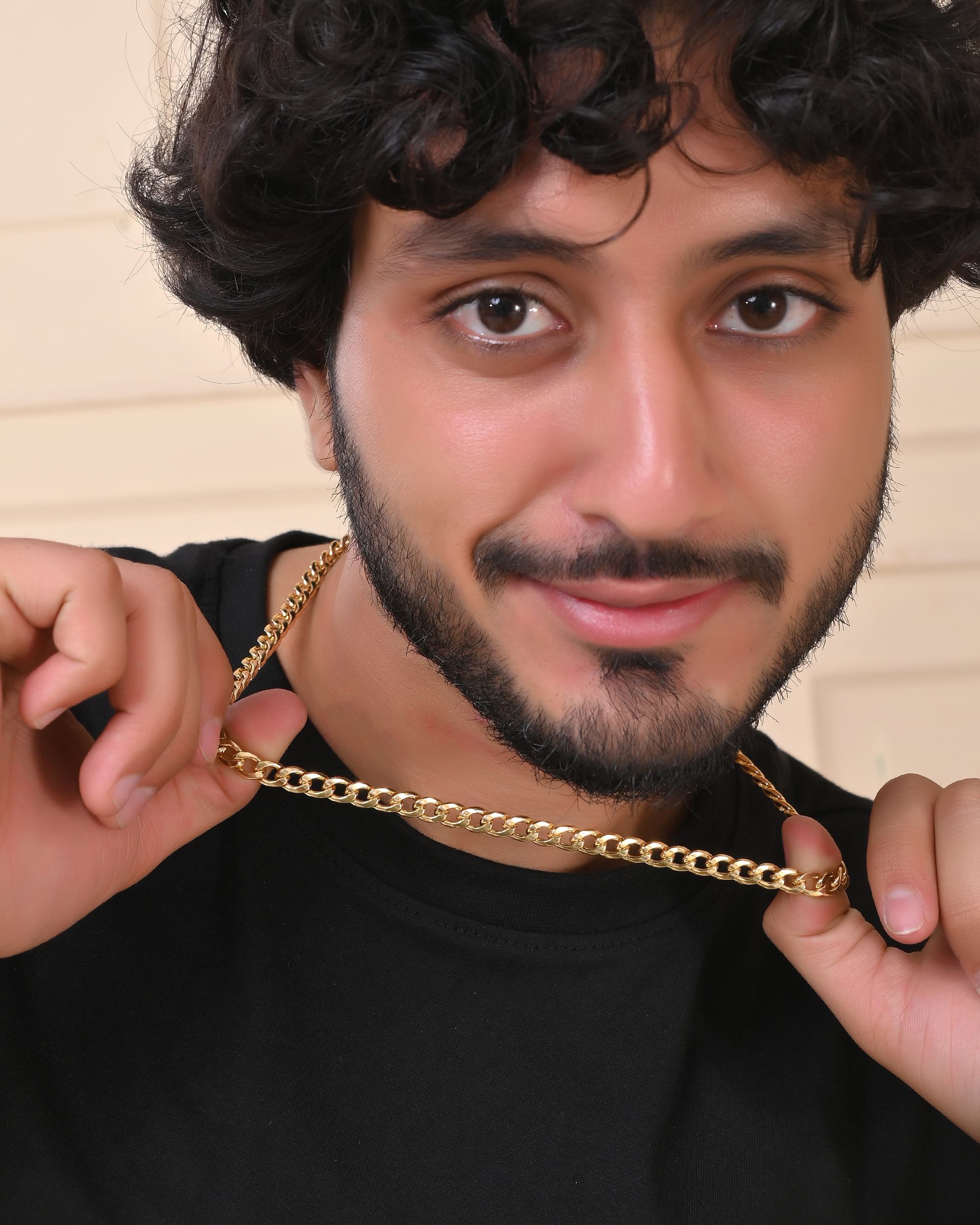 VOJ Gold Polished Stainless Steel Classic Linked Chain For Men - Distacart
