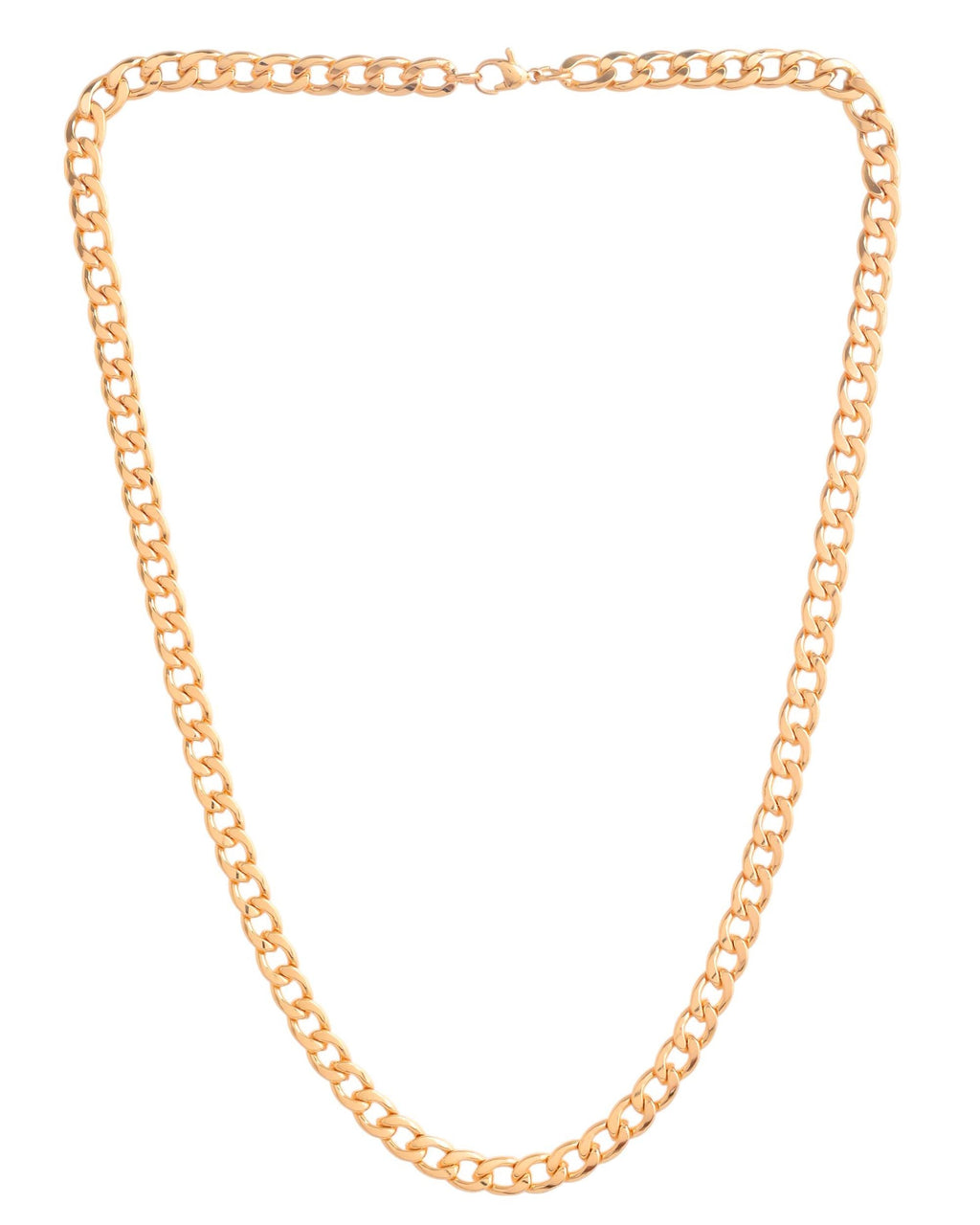 VOJ Gold Polished Stainless Steel Classic Linked Chain For Men - Distacart