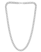 VOJ Silver Plated Stainless Steel Classic Linked Chain For Men - Distacart