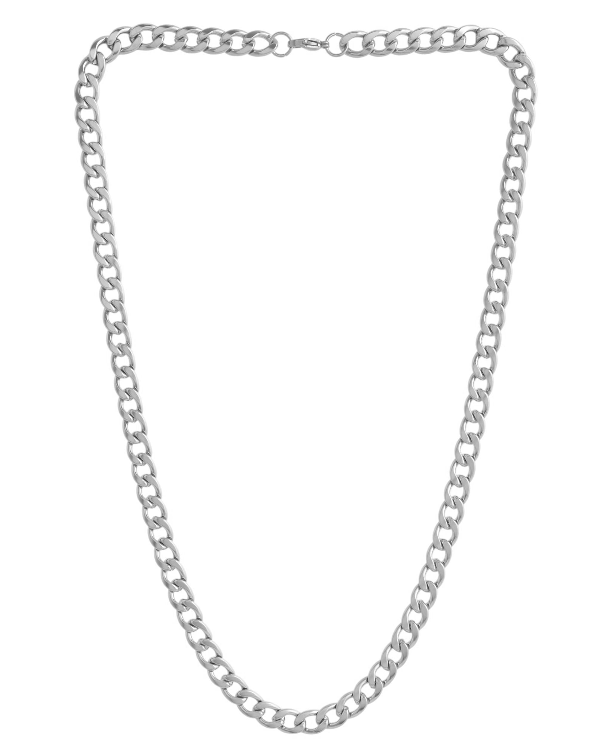 VOJ Silver Plated Stainless Steel Classic Linked Chain For Men - Distacart