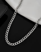 VOJ Silver Plated Stainless Steel Classic Linked Chain For Men - Distacart