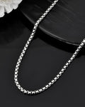 VOJ Men Stainless Steel Silver-Plated Minimal Chain - Distacart