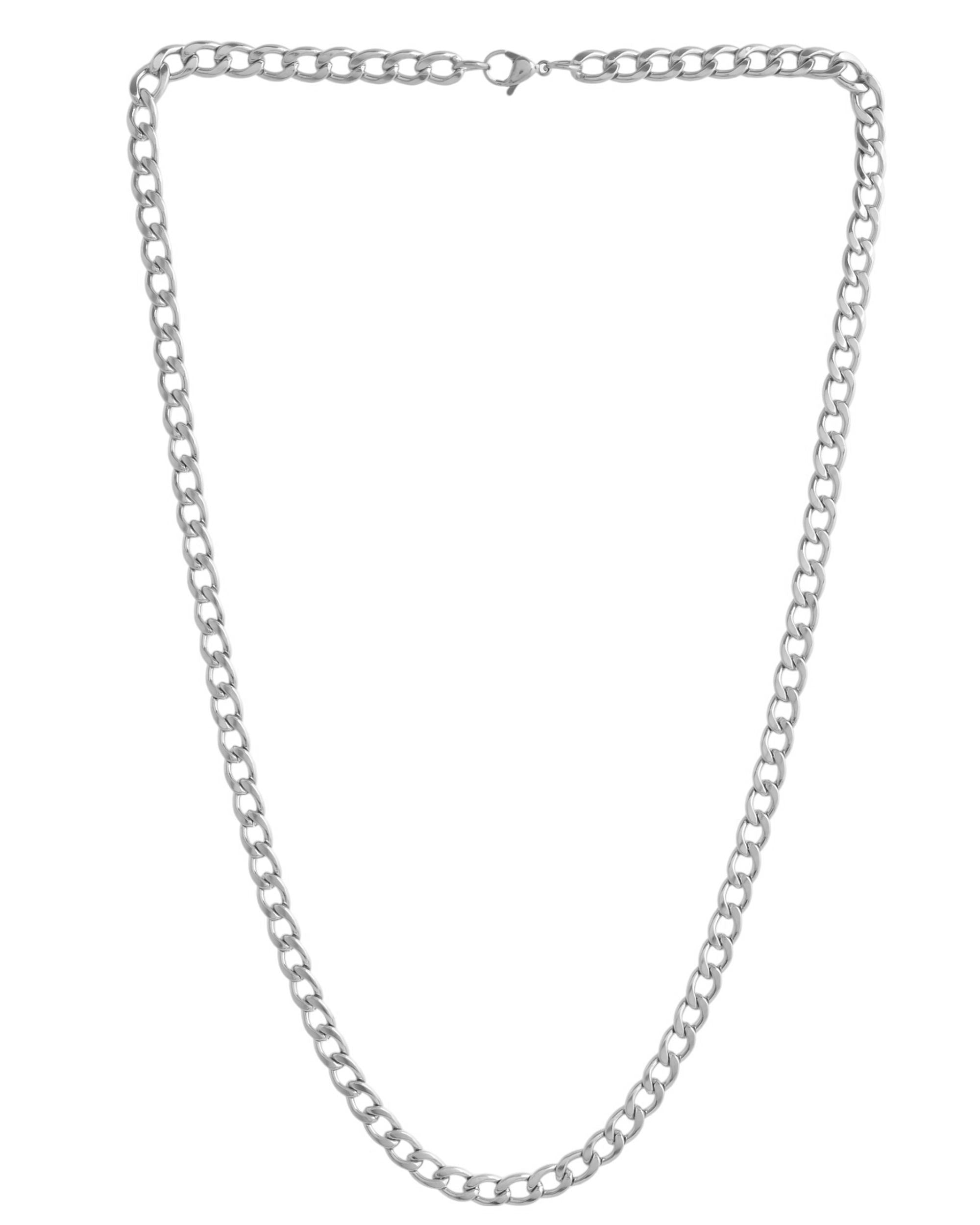 VOJ Silver Plated Stainless Steel Thick Linked Chain For Men - Distacart