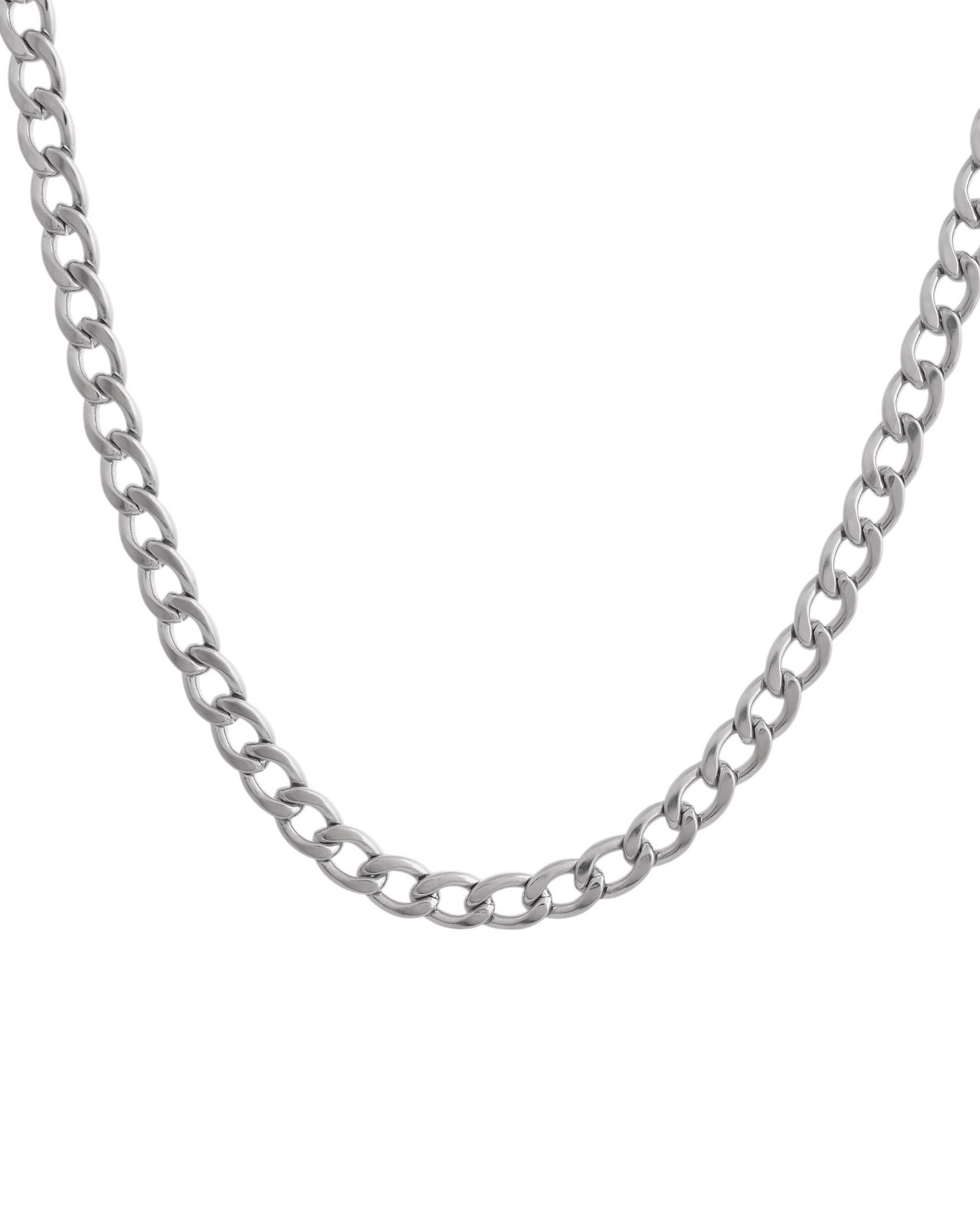 VOJ Silver Plated Stainless Steel Thick Linked Chain For Men - Distacart