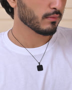 VOJ Men's Stainless Steel Chain With Square Shaped Pendant - Distacart