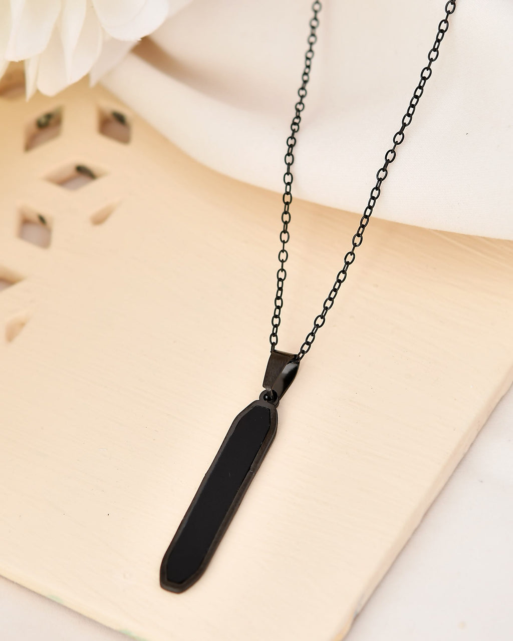 VOJ Men's Stainless Steel Chain With geometrical Shaped Pendant - Distacart