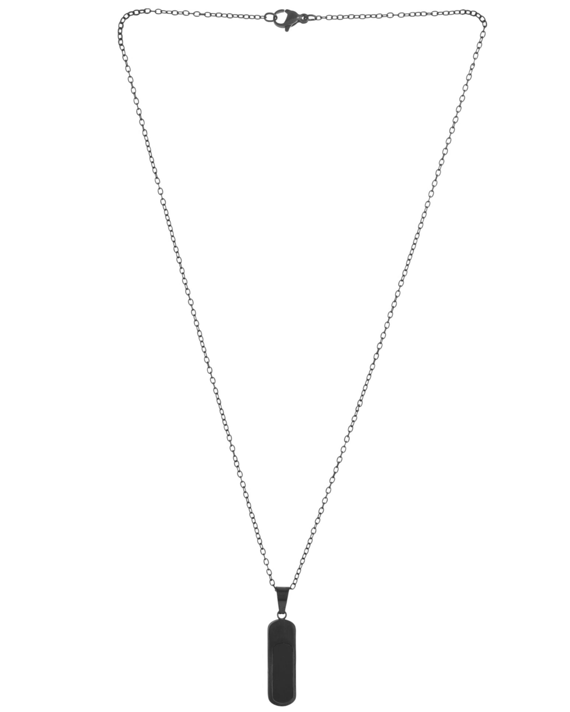 VOJ Men Stainless Steel Chain With Slab Pendant - Distacart