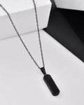 VOJ Men Stainless Steel Chain With Slab Pendant - Distacart