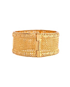 VOJ Set Of 2 Gold Polished Hand Crafted Bangles