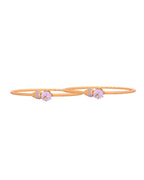 VOJ Set Of 2 Gold Polished Stone-Studded Bangles