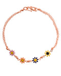 VOJ Rose Gold Polished Floral Shaped Bracelet