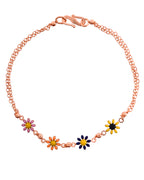 VOJ Rose Gold Polished Floral Shaped Bracelet