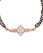 VOJ Gold Polished AD Studded Circular Hand MangalSutra