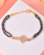 VOJ Gold Polished AD Studded Circular Hand MangalSutra