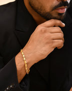 VOJ Gold Polished Handcrafted Elegant Bracelet - Distacart