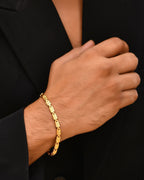 VOJ Gold Polished Handcrafted Elegant Bracelet - Distacart