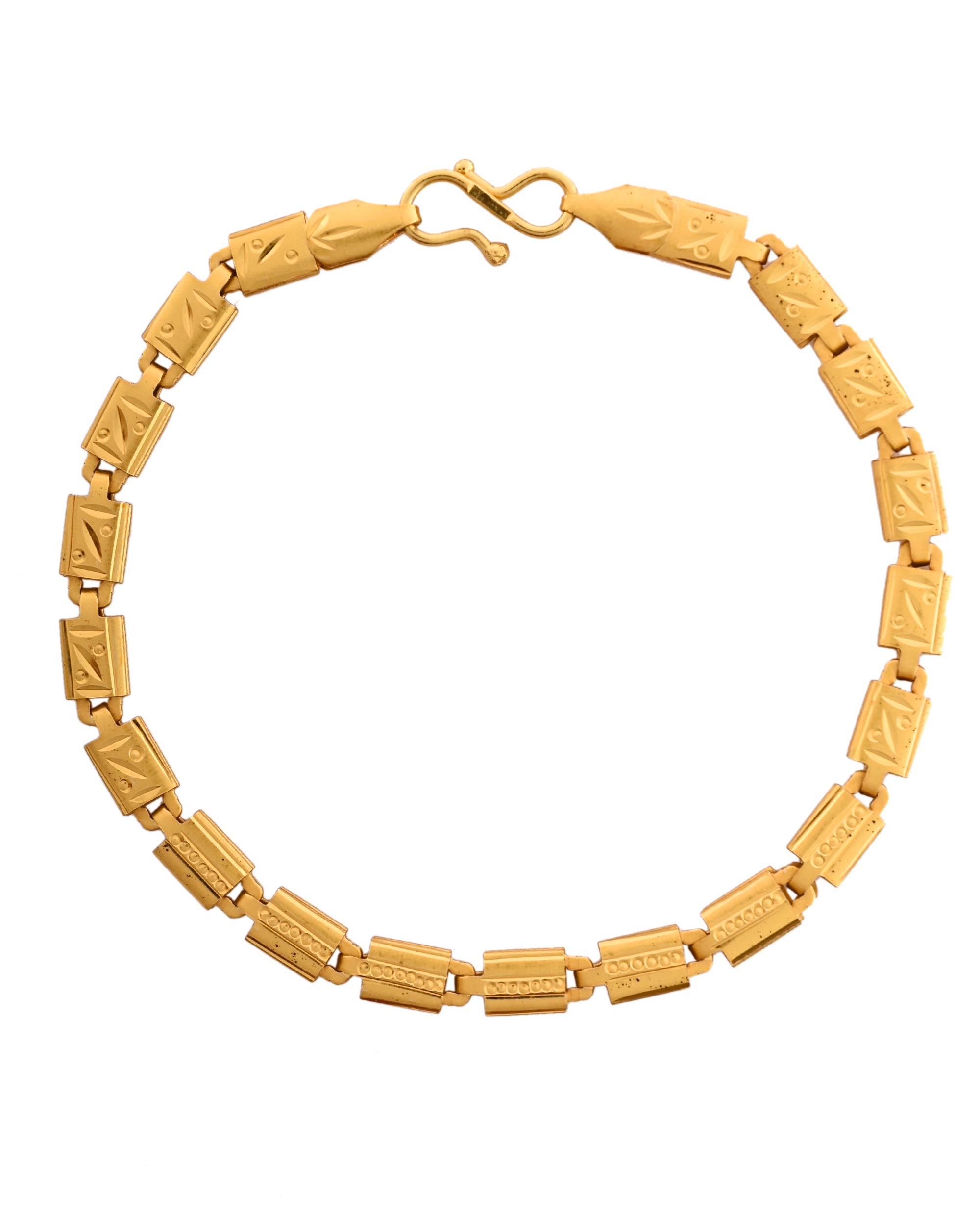 VOJ Gold Polished Handcrafted Elegant Bracelet - Distacart
