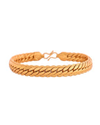 VOJ Gold Polished HandCrafted linked Bracelet