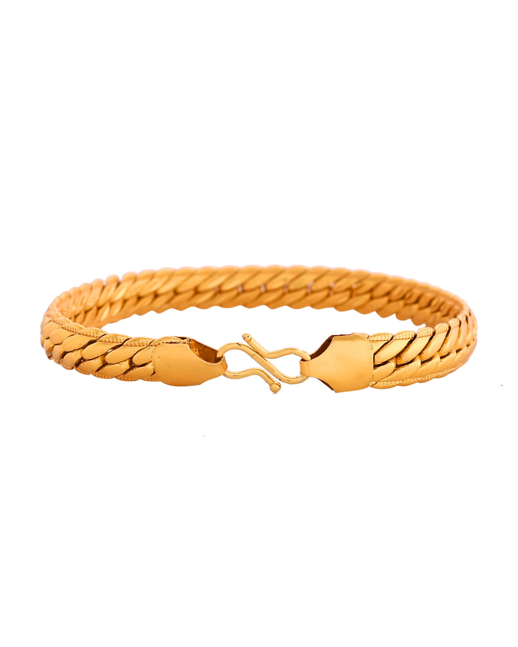 VOJ Gold Polished HandCrafted linked Bracelet