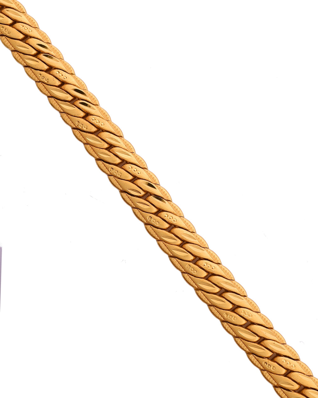 VOJ Gold Polished HandCrafted linked Bracelet