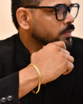 VOJ Gold Polished Designer Handcrafted Bracelet - Distacart