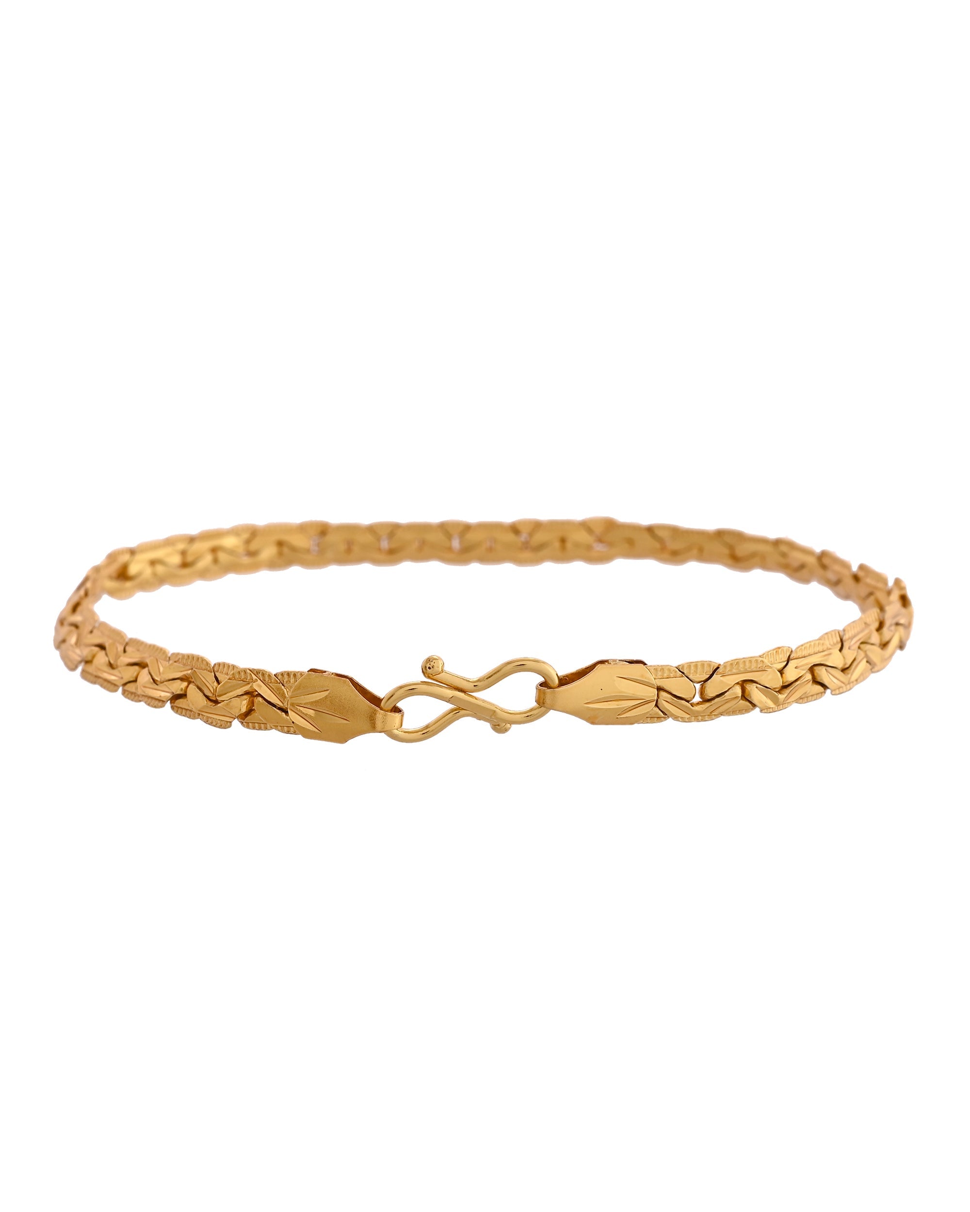 VOJ Gold Polished Designer Handcrafted Bracelet - Distacart