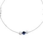 VOJ Set of 2 Silver Plated Handcrafted Evil Eye Anklet