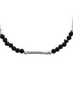 VOJ Set of 2 Black Artificial Beads Studded Anklet