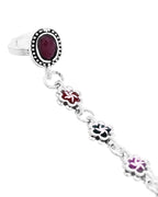 VOJ Set of 2 Floral Designer Meenakari Anklet with Toe Ring - Distacart