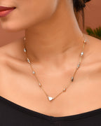 VOJ Stainless Steel Hand Crafted Rose Gold Polished Beaded Chain