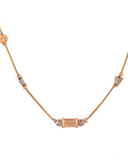 VOJ Stainless Steel Hand Crafted Rose Gold Polished Chain With Beads - Distacart