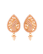 VOJ Gold Polished Kundan Studded Traditional Jewellery Set