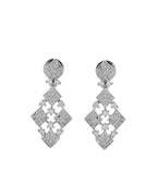 VOJ Silver Plated AD Stone Studded Hand Crafted Jewellery Set