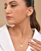 VOJ Gold Polished Chain With Circular Pendant - Distacart
