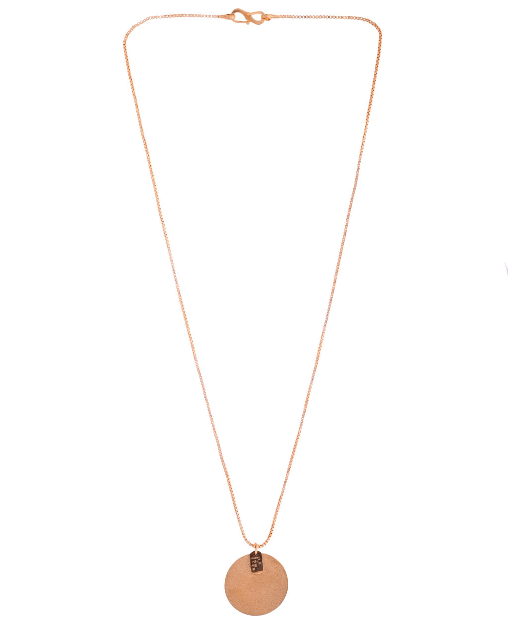 VOJ Gold Polished Chain With Circular Pendant - Distacart