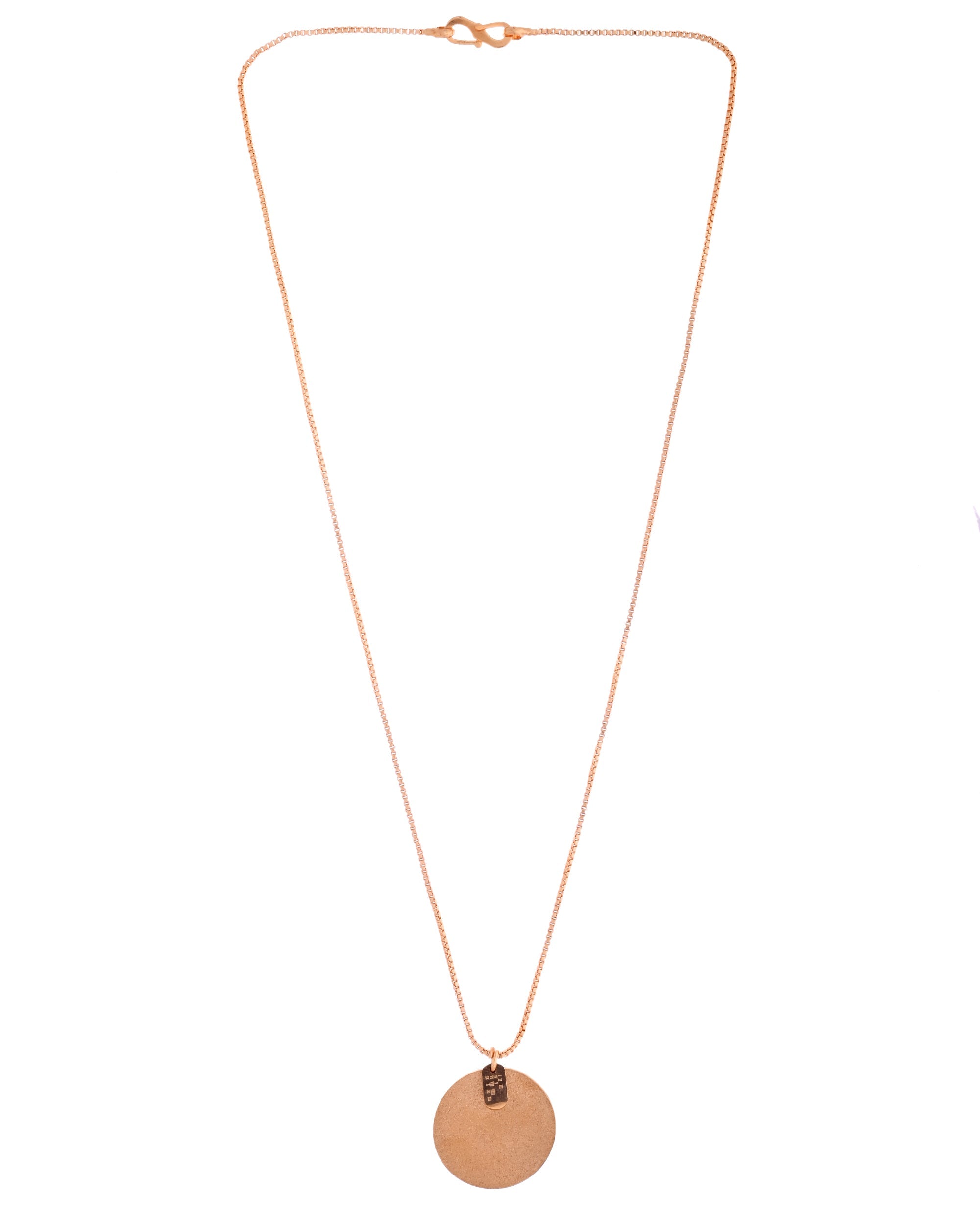 VOJ Gold Polished Chain With Circular Pendant - Distacart