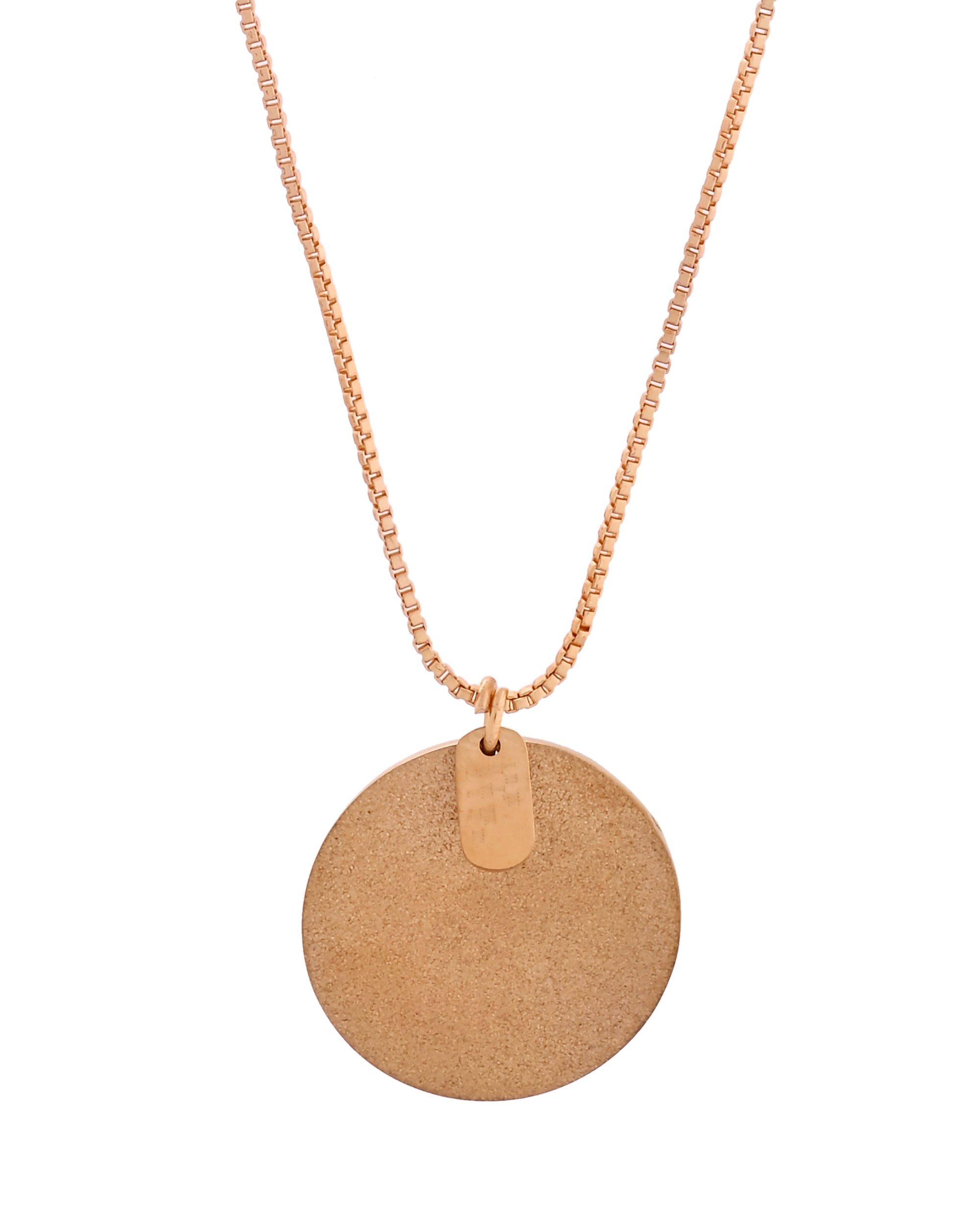 VOJ Gold Polished Chain With Circular Pendant - Distacart